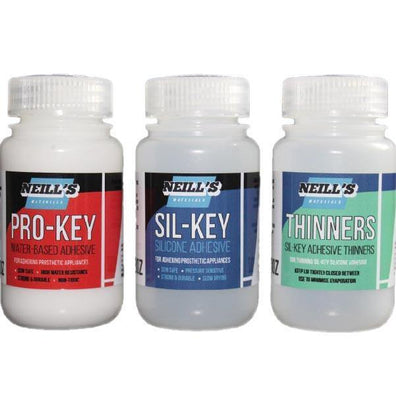 Neill's Materials - Prosthetic Adhesives Trio - The Makeup Armoury